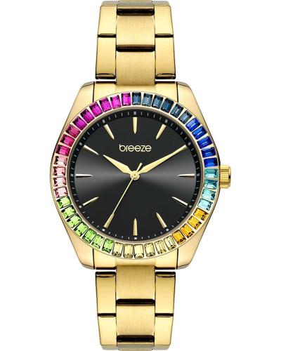 BREEZE Prismatic Crystals - 212411.6, Gold case with Stainless Steel Bracelet