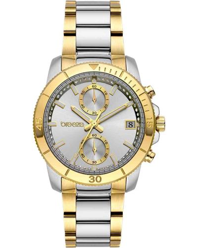 BREEZE Sparkly Crystals Chronograph - 712391.6, Silver case with Stainless Steel Bracelet