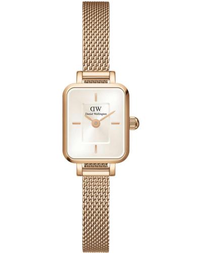 DANIEL WELLINGTON Quadro Mini Melrose - DW00100651, Rose Gold case with Stainless Steel Bracelet