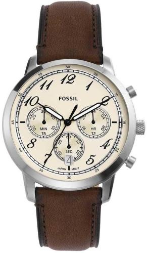 Fossil Neutra Chronograph - FS6022, Silver case with Brown Leather Strap