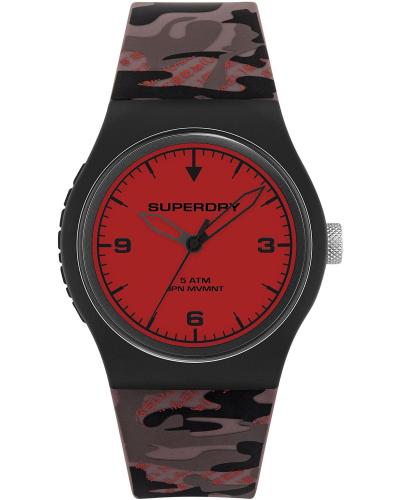 SUPERDRY Urban Fluro Camo - SYG296BR, Black case with Military Rubber Strap
