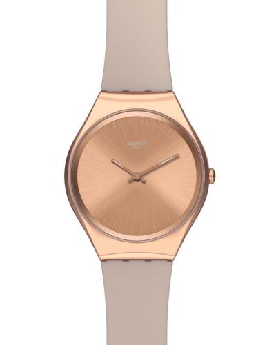 SWATCH Skinrosee - SYXG101 , Rose Gold Case with Beige Rubber Strap