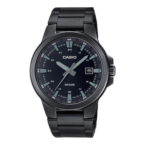 CASIO Enticer Black Stainless Steel Bracelet MTP-E173B-1AVEF