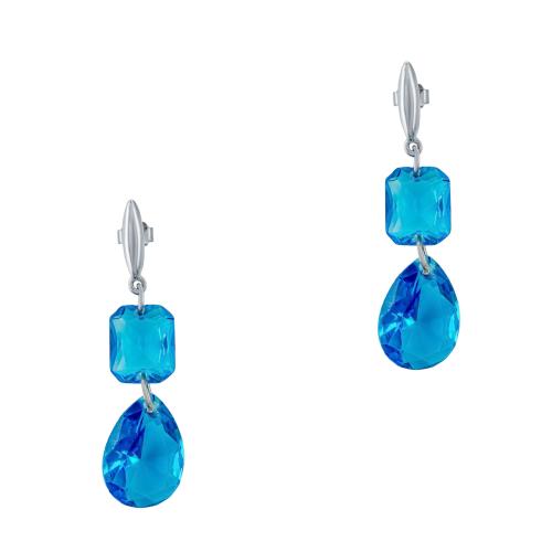 Luxenter Σκουλαρίκια με Μπλε Πέτρες Από Ασήμι SK2281