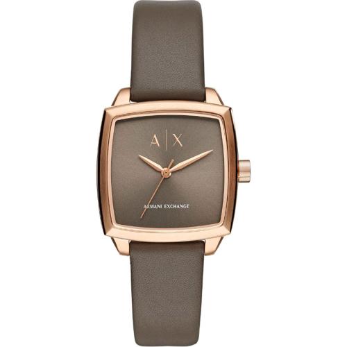 ARMANI EXCHANGE Nicolette Rose Gold Brown Leather Strap AX5454