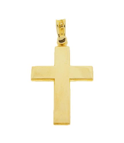 Σταυρός Βάπτισης 9 Καρατίων Κίτρινο Χρυσό Ανδρικός ST663