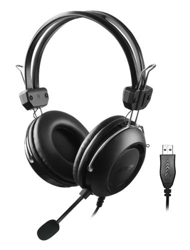 A4TECH Headset HU-35 USB 40mm ακουστικά 102 dB μαύρα AKOUSTIKA5