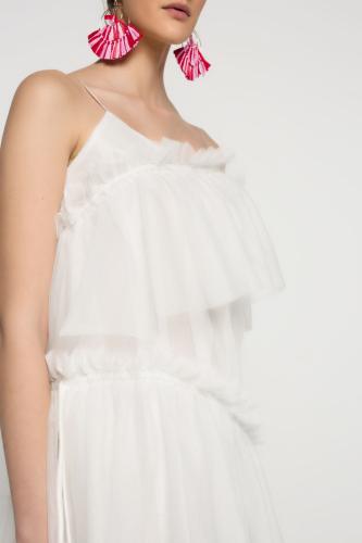 Tiered white dress