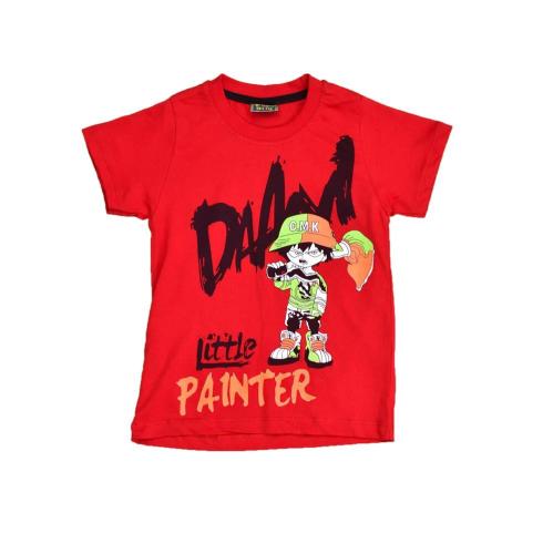 Παιδική μπλούζα με τύπωμα little painter Κόκκινο 16045