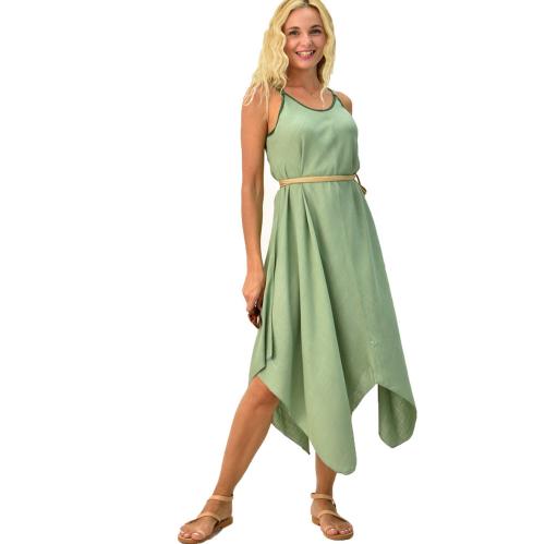 Γυναικείο φόρεμα με μύτες Πράσινο 4358