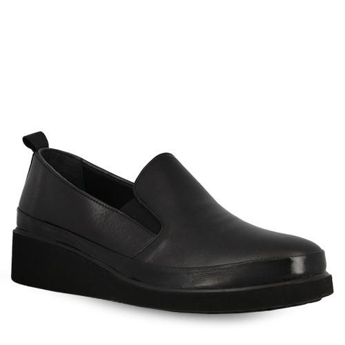 Γυναικεία Δερμάτινα Slip On Παπούτσια Parex 12927028 5207235939265 ΜΑΥΡΟ