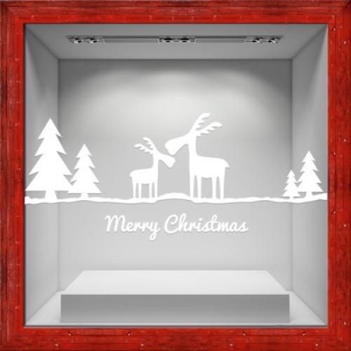 Christmas Snow, Χριστουγεννιάτικα, Αυτοκόλλητα βιτρίνας, 80 x 34 εκ.