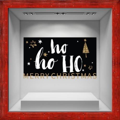 Ho Ho Ho!!!, Χριστουγεννιάτικα, Αυτοκόλλητα βιτρίνας, 80 x 47 εκ.