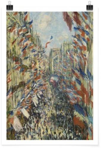 Οδός Μοντοργκέιγ στο Παρίσι, Claude Monet, Διάσημοι ζωγράφοι, 20 x 30 εκ.