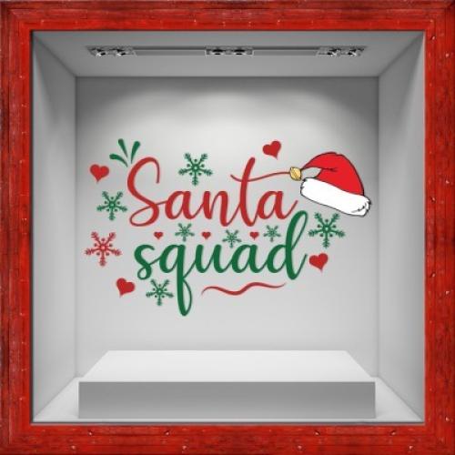 Santa Squad, Χριστουγεννιάτικα, Αυτοκόλλητα βιτρίνας, 80 x 49 εκ.