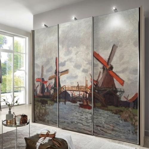 Windmill in Holland, Claude Monet, Διάσημοι ζωγράφοι, 100 x 100 εκ.