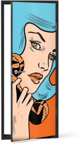 Γυναίκα ποπ αρτ, Κόμικς, Αυτοκόλλητα πόρτας, 60 x 170 εκ.