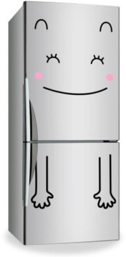 Happy, Mini Fridge Sticker, Αυτοκόλλητα ψυγείου, Small (34x66)