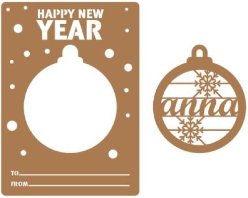 Happy New Year!, Personalize, Χριστουγεννιάτικα Στολίδια - Κάρτες, 15 x 21 εκ. Α5