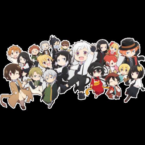 Chibi Art of Bungo Stray Dogs, Anime, Αυτοκόλλητα τοίχου, 70 x 36 εκ.