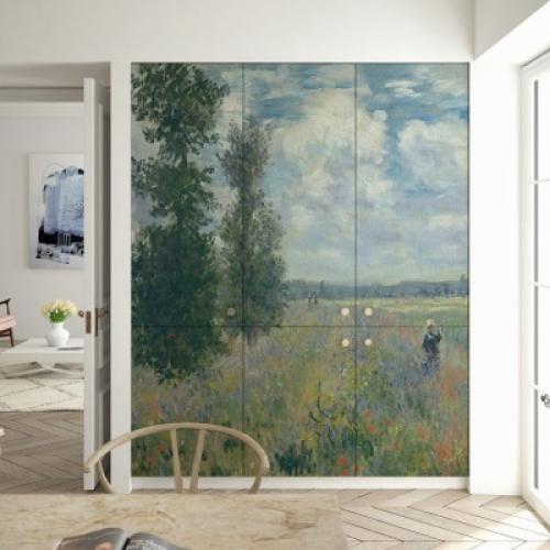 Poppy fields near argenteuil, Claude Monet, Διάσημοι ζωγράφοι, 100 x 100 εκ.