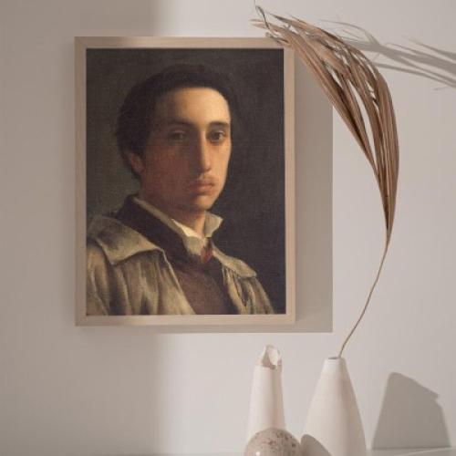 Young Self-Portrait, Edgar Degas, Διάσημοι ζωγράφοι, 20 x 30 εκ. Ύφασμα | Mediatex® Botticelli
