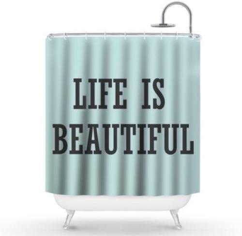 Η ζωή είναι ωραία, Διάφορα, Κουρτίνες μπάνιου, 150 x 180 εκ.