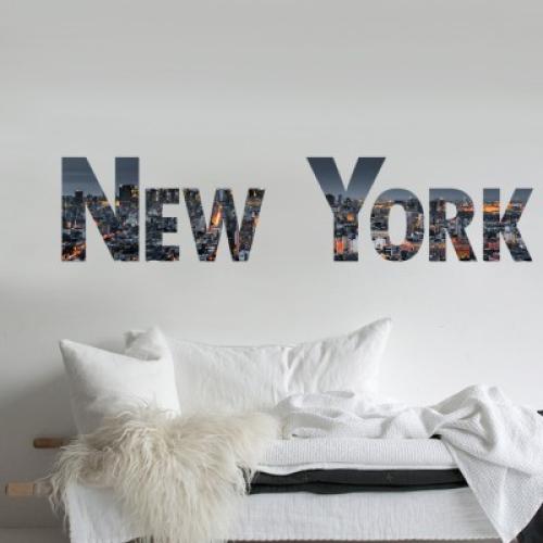 Νέα Υόρκη, Πόλεις, Αυτοκόλλητα τοίχου, 80 x 16 εκ.