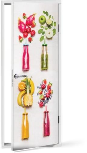Πολύχρωμα Φρούτα και λαχανικά, Φαγητό, Αυτοκόλλητα πόρτας, 60 x 170 εκ.