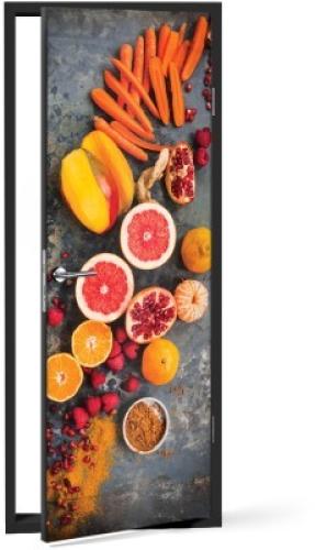 Τροπικά φρούτα, Φαγητό, Αυτοκόλλητα πόρτας, 60 x 170 εκ.