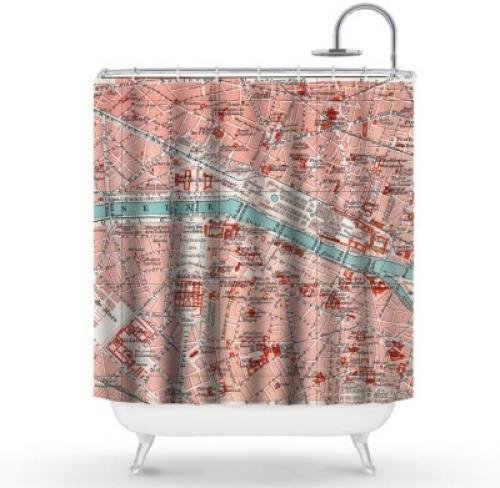 Χάρτης Παρισιού, Διάφορα, Κουρτίνες μπάνιου, 150 x 180 εκ.