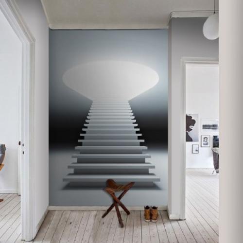 Μια 3D απεικόνιση μιας σκάλας για το μέλλον, Τεχνολογία - 3D, Ταπετσαρίες Τοίχου, 90 x 120 εκ.