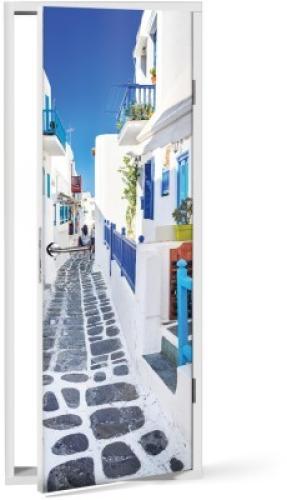 Σοκάκι, Μύκονος, Ελλάδα, Αυτοκόλλητα πόρτας, 60 x 170 εκ.