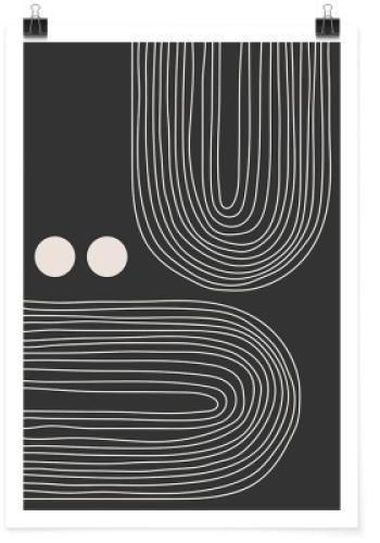 Black & white lines, Line Art, Πόστερ, 20 x 30 εκ.