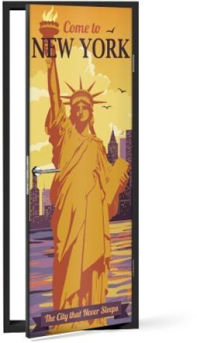 Come to New York, Πόλεις - Ταξίδια, Αυτοκόλλητα πόρτας, 60 x 170 εκ.