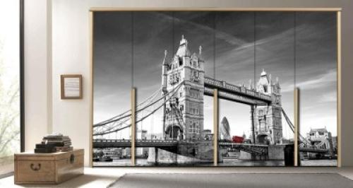 Γέφυρα του Λονδίνου, Πόλεις - Ταξίδια, Αυτοκόλλητα ντουλάπας, 110 x 73 εκ.