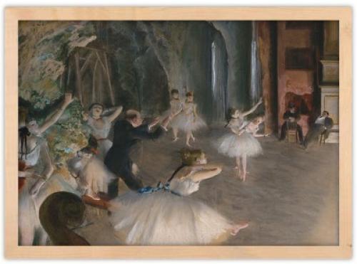 Η πρόβα επί σκηνής, Edgar Degas, Διάσημοι ζωγράφοι, 30 x 20 εκ. Ύφασμα | Mediatex® Botticelli