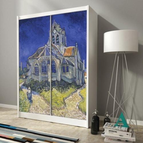 Η εκκλησία της Οβέρ σιρ Ουάζ, Vincent van Gogh, Διάσημοι ζωγράφοι, 100 x 100 εκ.