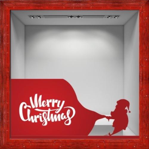 Σάκος με Δώρα, Χριστουγεννιάτικα, Αυτοκόλλητα βιτρίνας, 80 x 38 εκ.