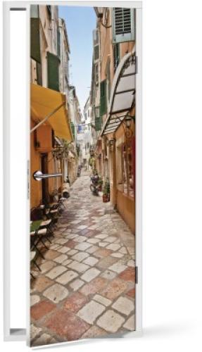 Δρόμοι της πόλης της Κέρκυρας, Ελλάδα, Ελλάδα, Αυτοκόλλητα πόρτας, 60 x 170 εκ.