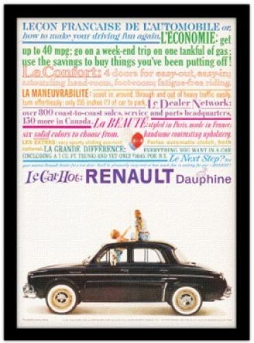 Παλιό πόστερ Renault, Vintage, Πίνακες σε καμβά, 20 x 30 εκ.