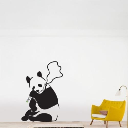 Panda smoking, Banksy, Αυτοκόλλητα τοίχου, 80 x 119 εκ.