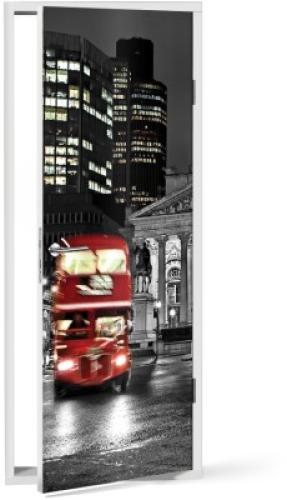 Red Bus, Πόλεις - Ταξίδια, Αυτοκόλλητα πόρτας, 60 x 170 εκ.