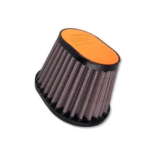 DNA Oval 54mm Inlet 87mm Length Leather Top Filter Oval Leather Top Various Colors (DNA Filters - OV-5400-L-O Orange)