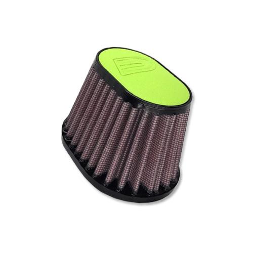 DNA Oval 51mm Inlet 87mm Length Leather Top Filter Oval Leather Top Various Colors (DNA Filters - OV-5100-L-GR Green)