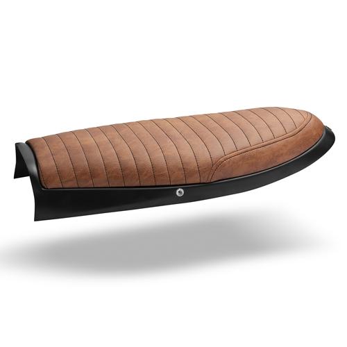 C- Racer BMW R45/75/80/100 twin shock BMW Scrambler seat ABS Plastic Material, 40 mm Seat Foam Thickness (C Racer - CRR-0091-063 Dark Brown Chevron Stitching Type Brown Thread Color)