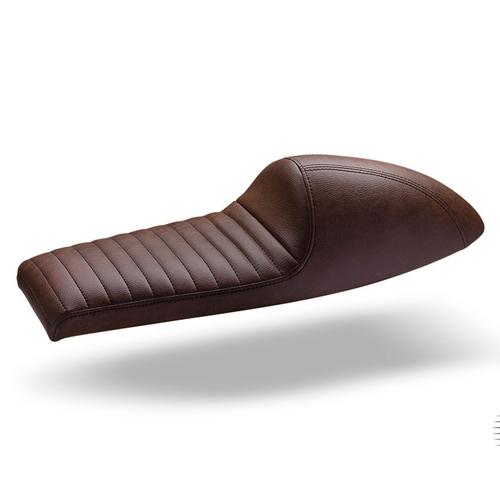 C-Racer Universal Fully Covered Cafe Racer Seat SCR2FC ABS Plastic Material (C Racer - CRR-0026-045 Brown Rhombus Stitching Type Brown Thread Color)