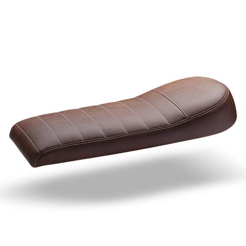C-Racer Universal Scrambcity Scrambler seat ABS Plastic Material, 40 mm Seat Foam Thickness (C Racer - CRR-0050-003 Black Chevron Stitching Type Brown Thread Color)