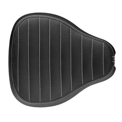 C-Racer Universal Solo Saddle Bobber seat - Small ABS Plastic Material, 20 mm Seat Foam Thickness (C Racer - CRR-0043-116 Grey Straight Stitching Type Blue Thread Color)