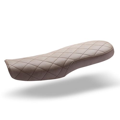 C-Racer Honda CX500 Scrambler seat ABS Plastic Material, 20 mm Seat Foam Thickness (C Racer - CRR-0057-112 Grey Square Stitching Type Red Thread Color)